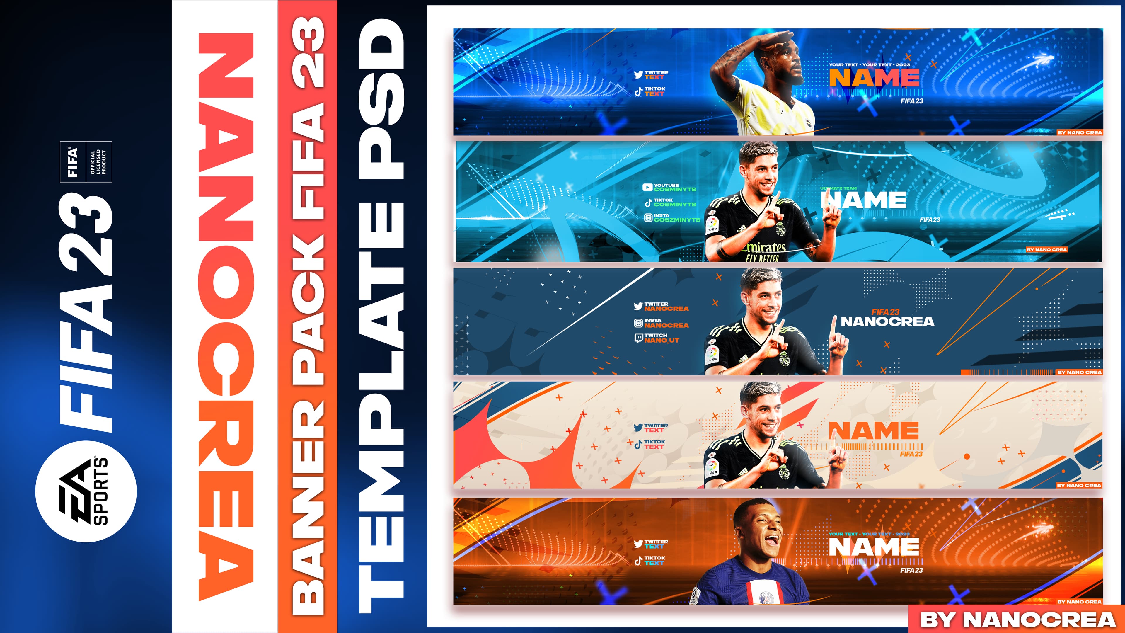 FIFA 23 FULLY EDITABLE YOUTUBE BANNER