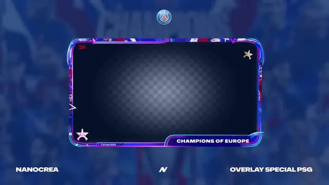 FC25 OVERLAY WEBCAM PSG CHAMPIONS EDITION