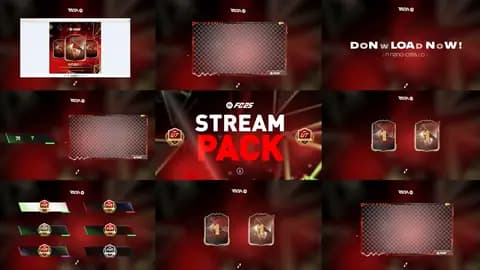 FC25 STREAM PACK FUT CHAMPIONS + 7 SCOREBOARD ANIMATED AND MORE…