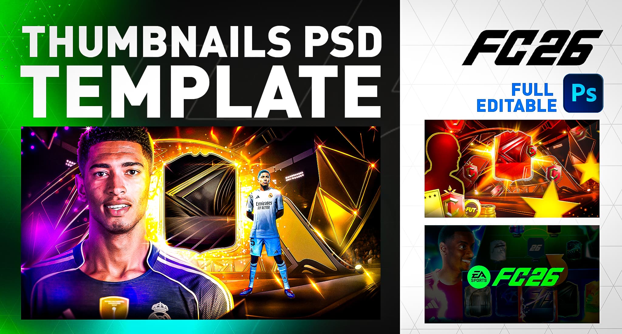 FC26 Thumbnail Templates Pack (10+ PSDs & JPGs + Bonus), image 1