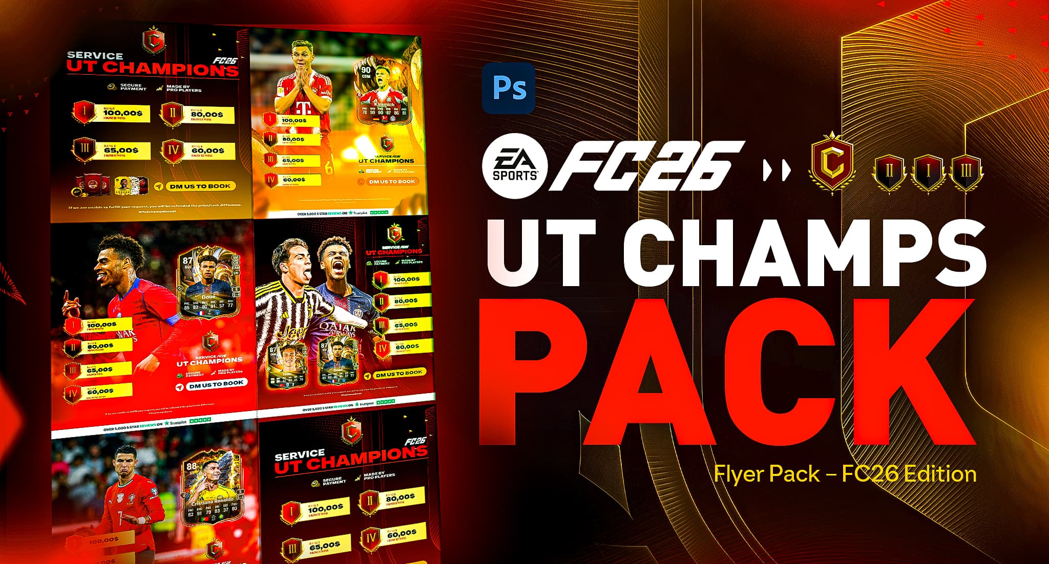 FUT Champions Flyer Pack - FC26 Edition (PSD Templates), image 1