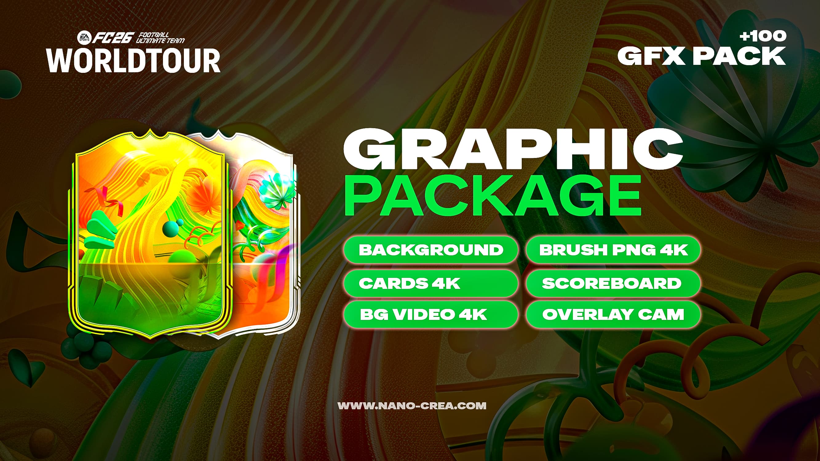 FC26 WORLD TOUR GRAPHIC PACK - 200+ Assets for Creators & Streamers, image 1