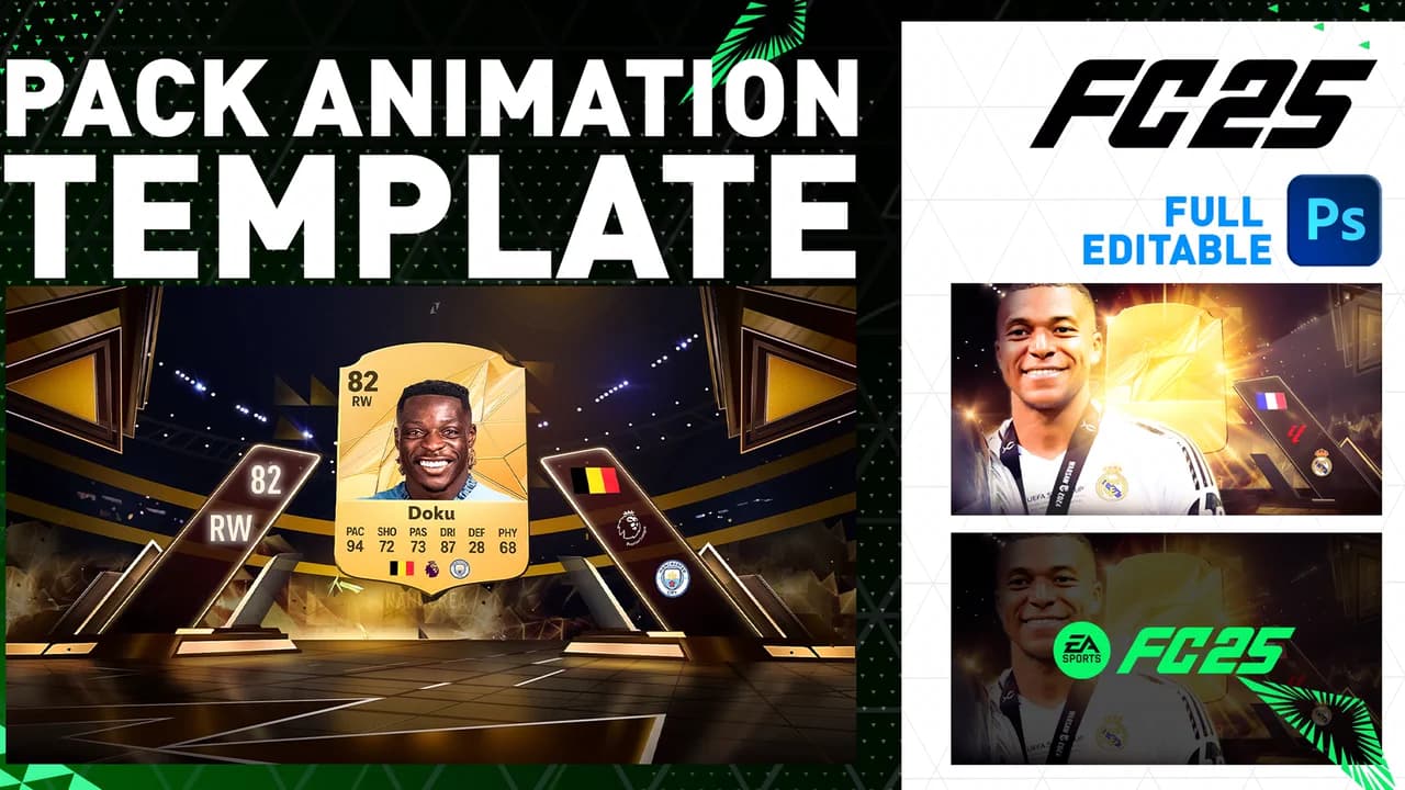 EAFC25 PACK OPENING ANIMATION TEMPLATE - FULL EDITABLE