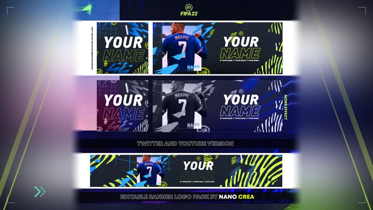 FIFA 22 Editable Banner Pack (+logo)