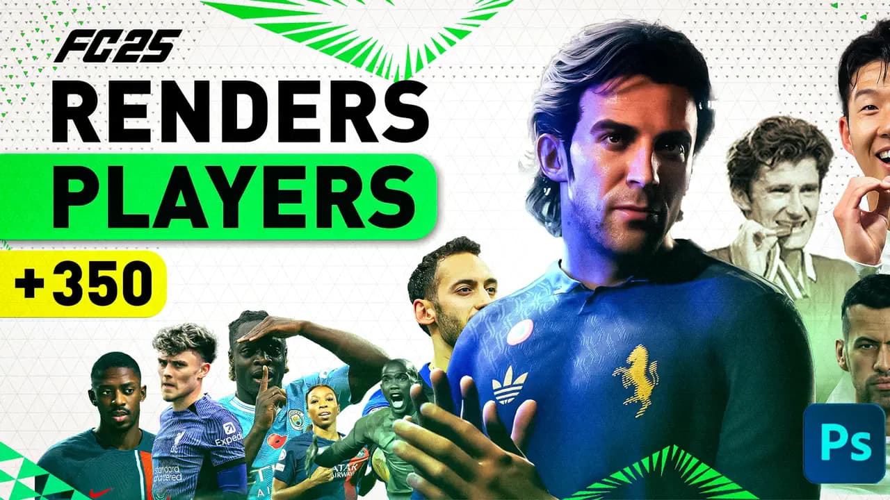 EAFC25 + 300 PLAYER - RENDER PACK (2025)