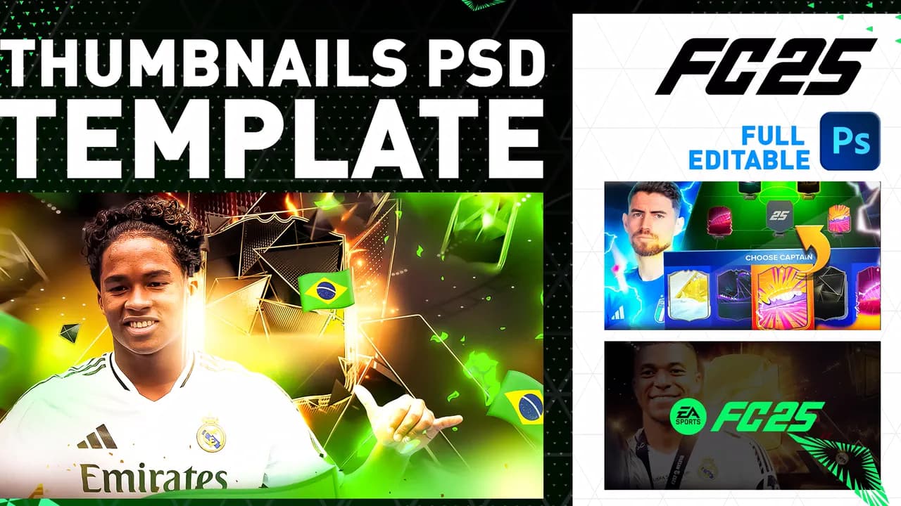 EAFC25 THUMBNAILS TEMPLATE - FULL EDITABLE - PSD