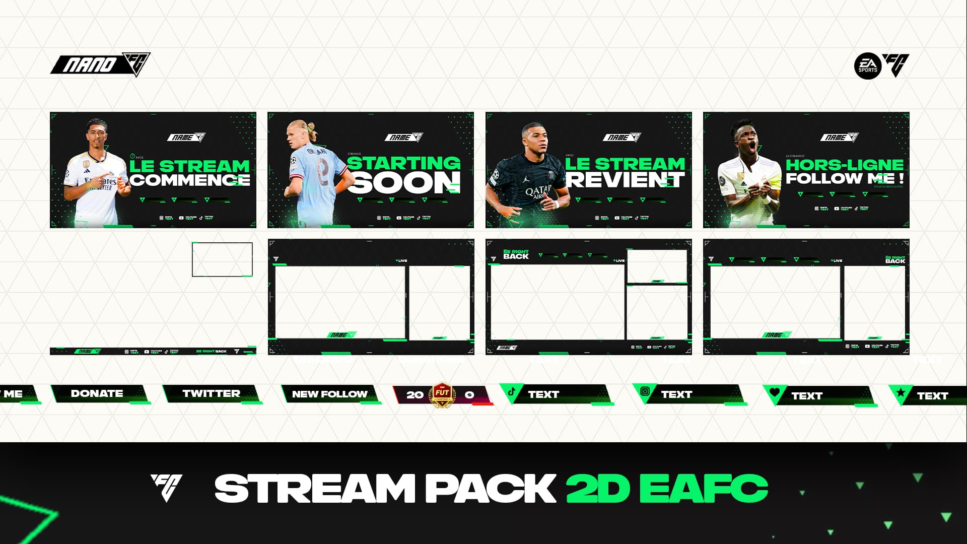 EAFC 24 STREAM PACK TEMPLATE + BONUS (2D) (PSD)