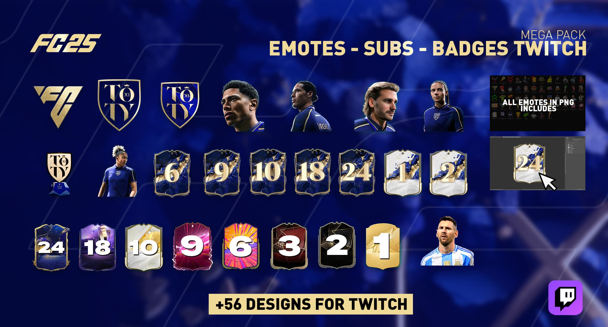 FC25 EMOTES & BADGES PACK TOTY EDITION, image 1
