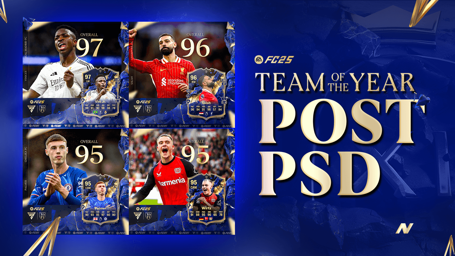 TOTY SOCIAL MEDIA POST - PACK FC25 EDITION - (PSD)