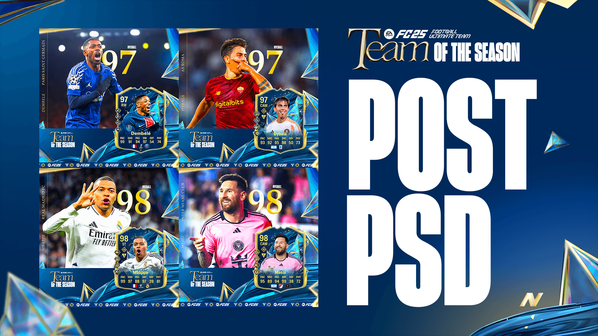 TOTS SOCIAL MEDIA POST - PACK FC25 EDITION - (PSD)