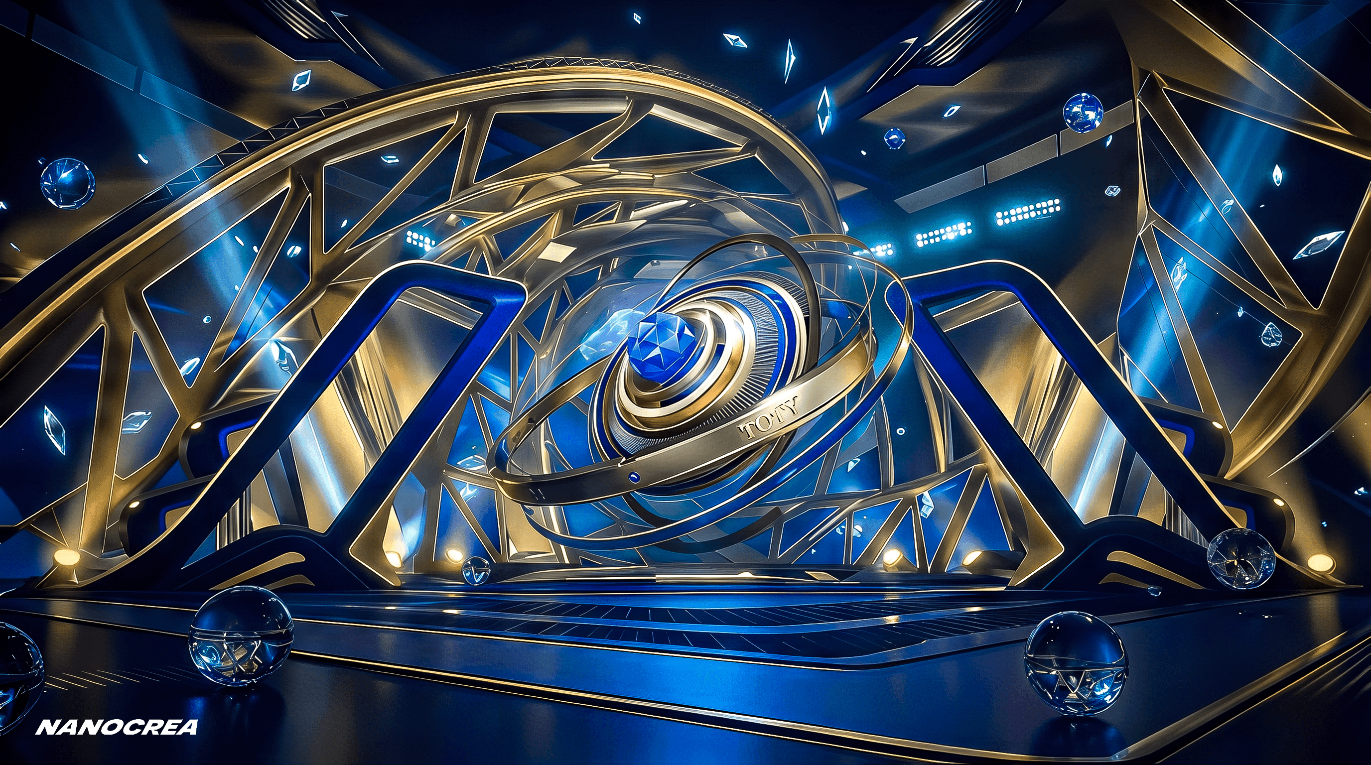 FC26 TOTY Pack Opening Backgrounds (Blue & Gold) - 4K
