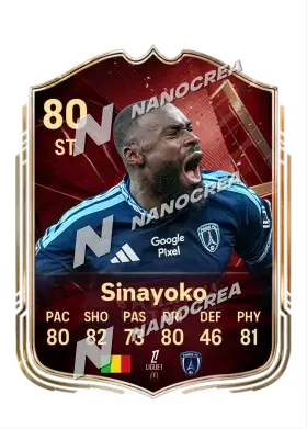 Carte FUT Champions de Lassine Sinayoko, note 80