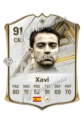 Base Icon-Karte von Xavi, Wertung 91