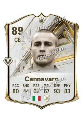 Fabio Cannavaro, Base Icon card, rated 89