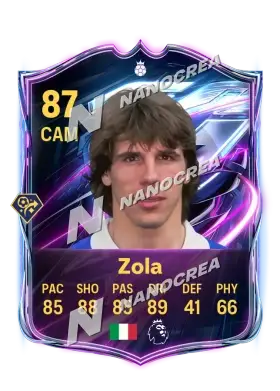 Base Hero-Karte von Gianfranco Zola, Wertung 87
