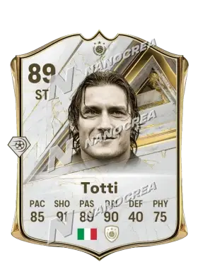 Francesco Totti, Base Icon card, rated 89