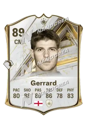 Steven Gerrard، بطاقة Base Icon، بتقييم 89