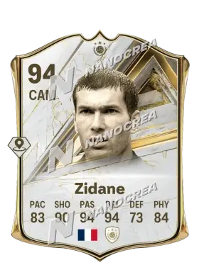 Zinedine Zidane, Base Icon card, rated 94