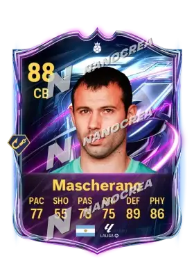 Javier Mascherano، بطاقة Base Hero، بتقييم 88