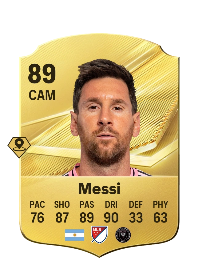 Lionel Messi, Common kartı, reyting 89