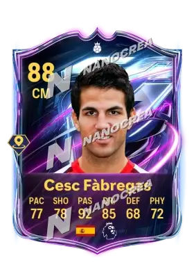 Base Hero-Karte von Cesc Fàbregas, Wertung 88