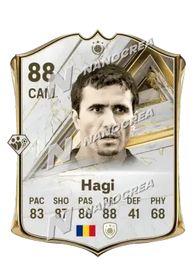 Gheorghe Hagi, Base Icon card, rated 88