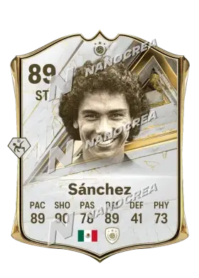 Carta Base Icon di Hugo Sánchez, valutazione 89