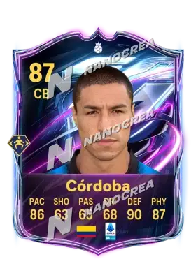 Carta Base Hero di Iván Córdoba, valutazione 87