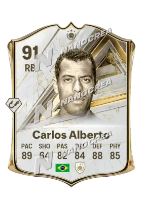 Carlos Alberto, Base Icon card, rated 91