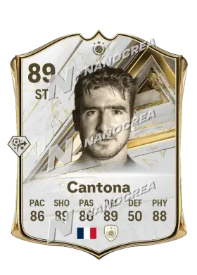 Eric Cantona, Base Icon card, rated 89