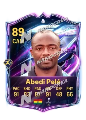 Abedi Pelé، بطاقة Base Hero، بتقييم 89