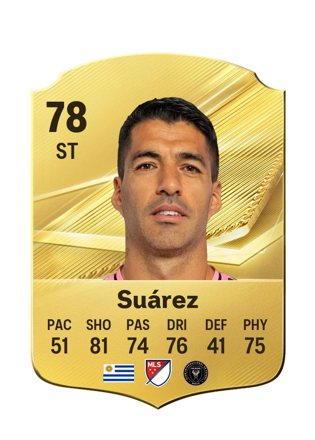 Luis Suárez, Common card, rated 78