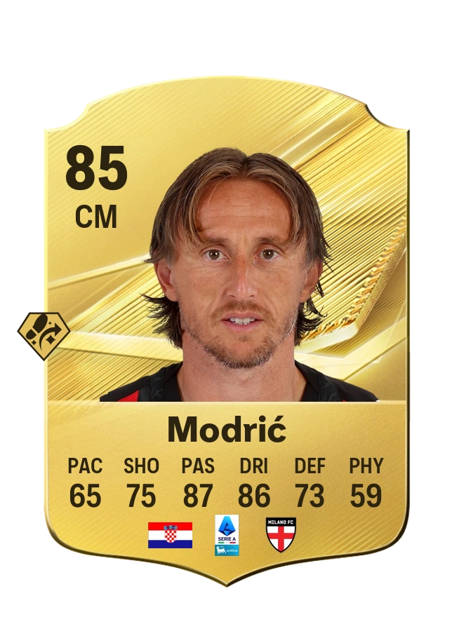 Luka Modrić, Common card, rated 85