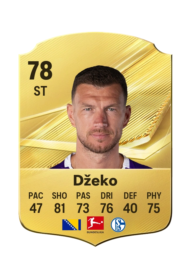 Carta Common di Edin Džeko, valutazione 78