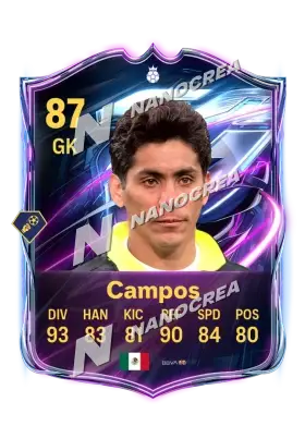 Jorge Campos, Base Hero card, rated 87