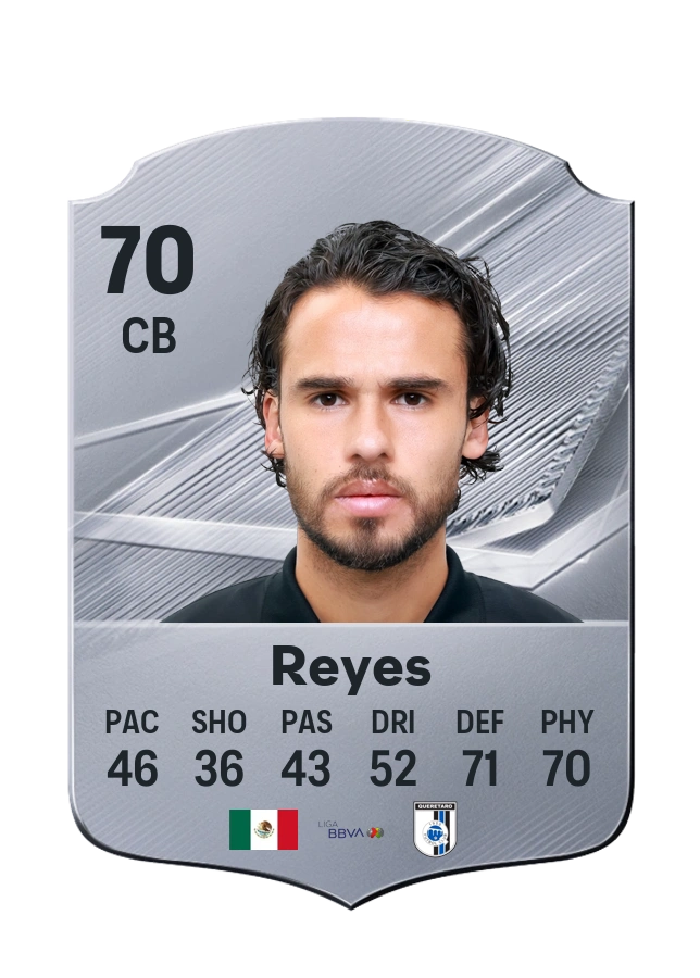 Diego Reyes, Common card, rated 70