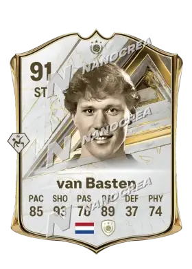 Marco van Basten، بطاقة Base Icon، بتقييم 91