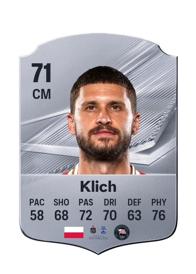 Mateusz Klich, karta Common, ocena 71