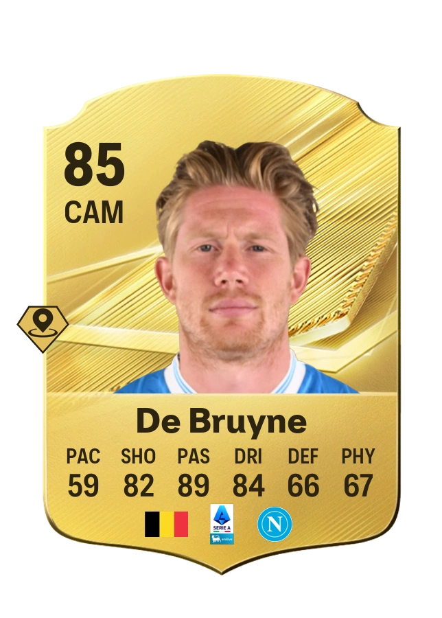 Kevin De Bruyne, Common card, rated 85