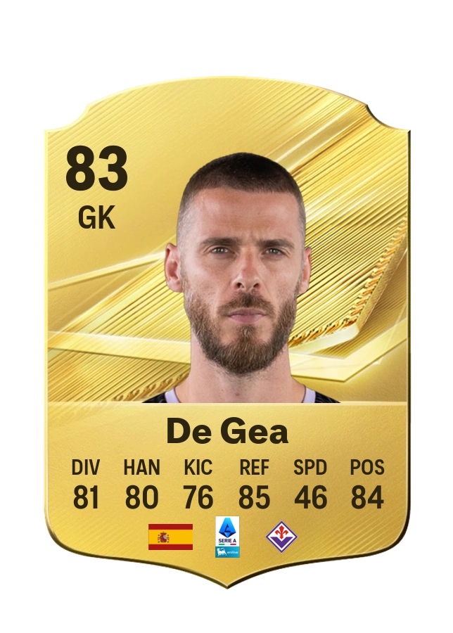Carta Common de De Gea, overall 83