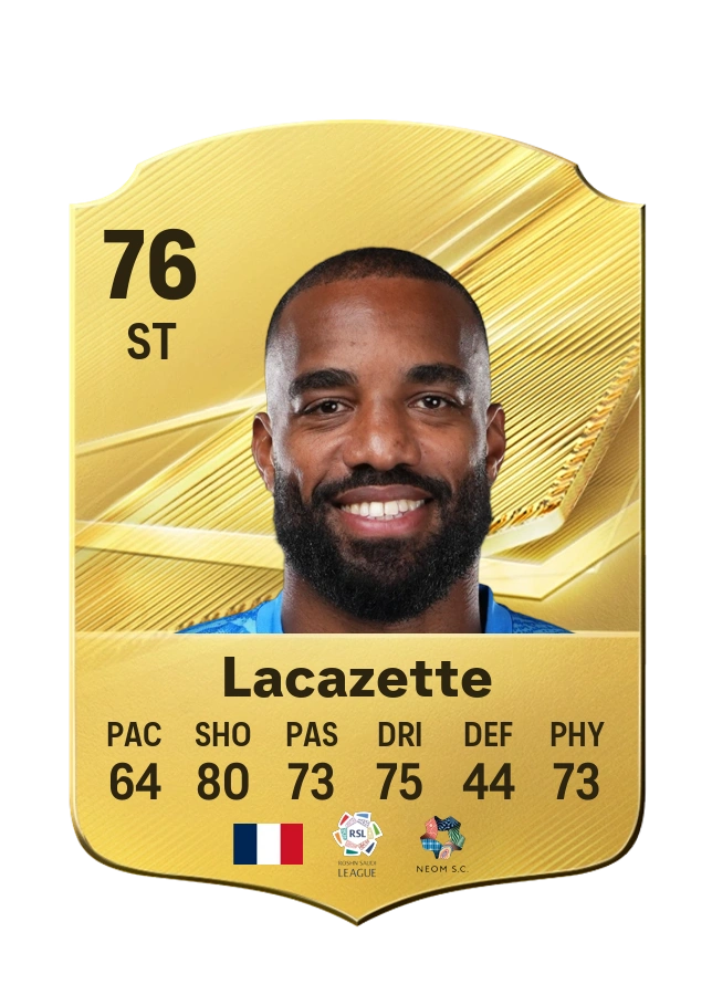 Common-Karte von Alexandre Lacazette, Wertung 76