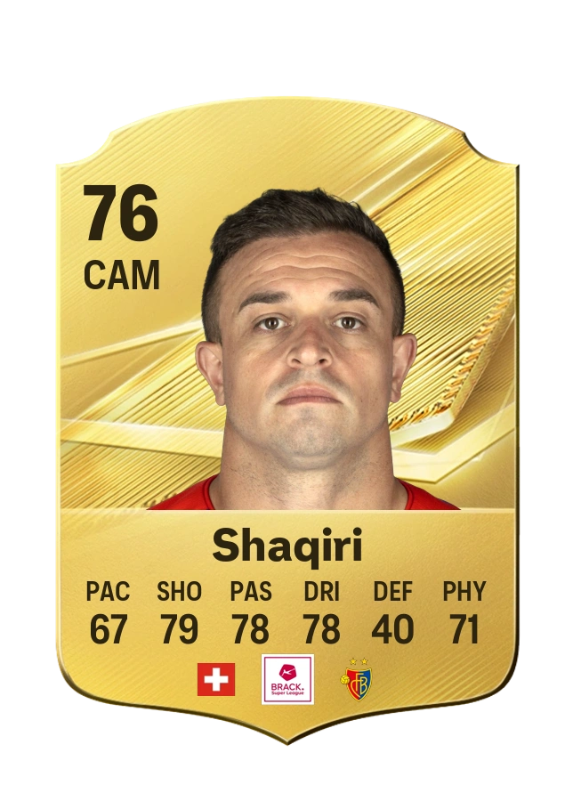 Common-Karte von Xherdan Shaqiri, Wertung 76