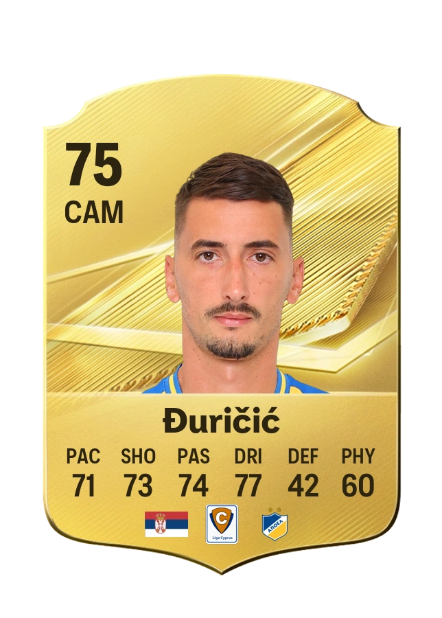 Carta Common di Filip Đuričić, valutazione 75