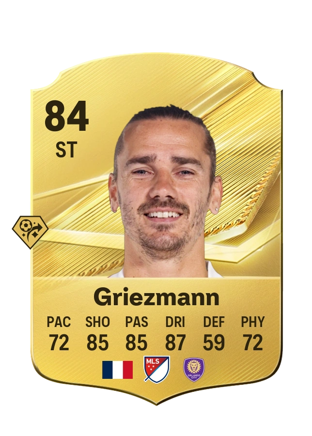 Antoine Griezmann, Common card, rated 84