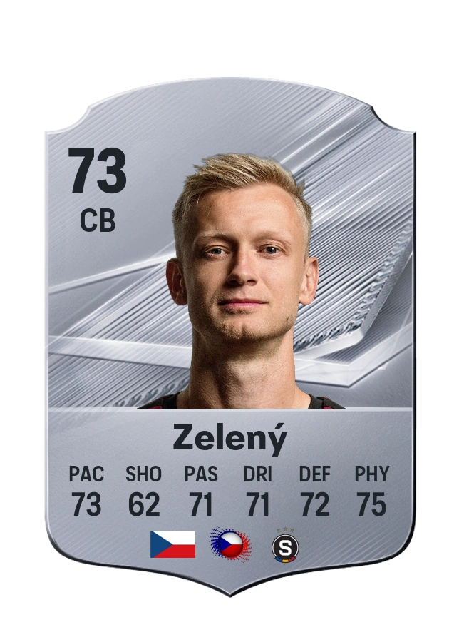 Jaroslav Zelený, Common card, rated 73