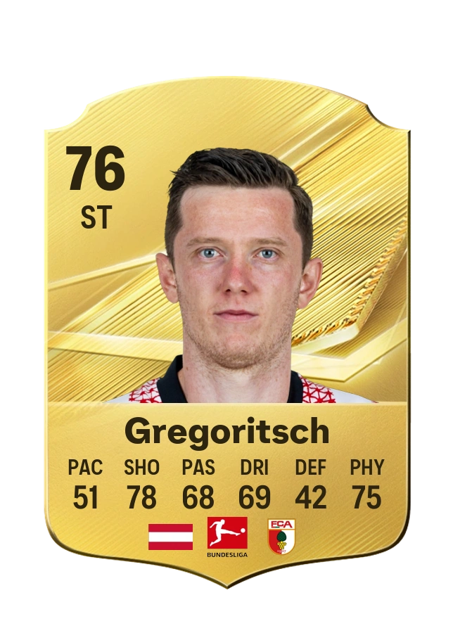 Michael Gregoritsch, Common card, rated 76