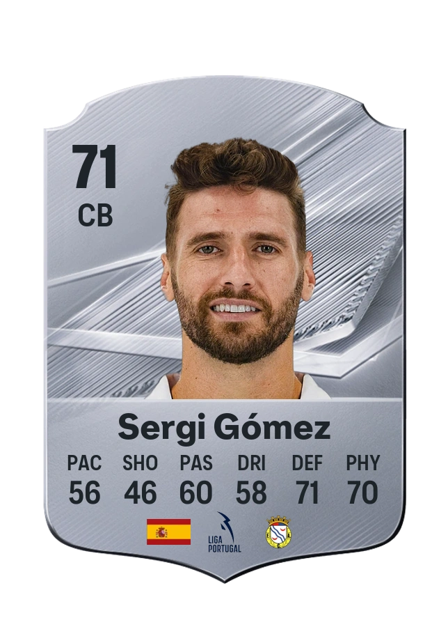 Carta Common di Sergi Gómez, valutazione 71