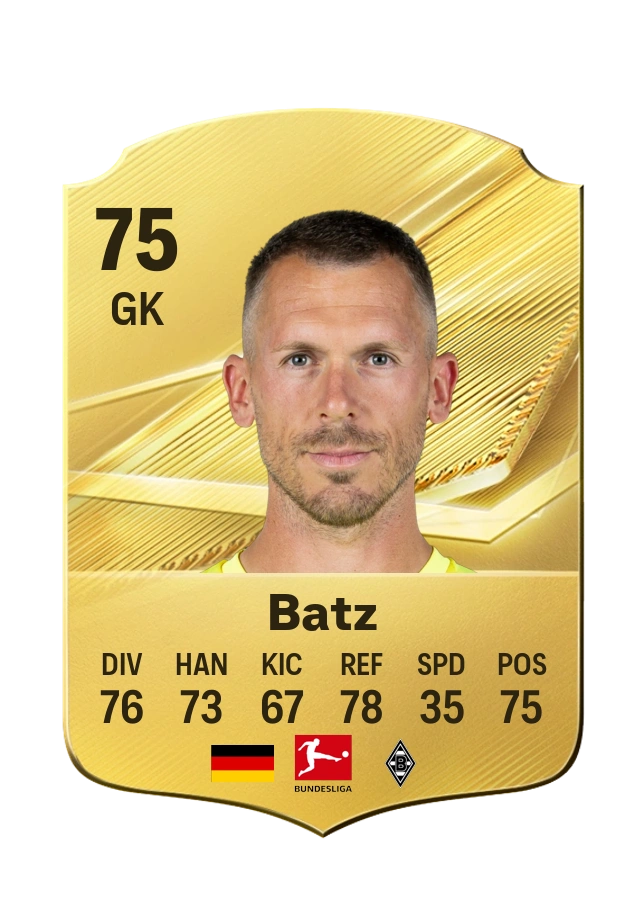Daniel Batz, Common card, rated 75