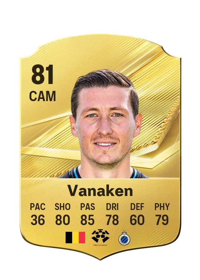 Hans Vanaken, Common card, rated 81