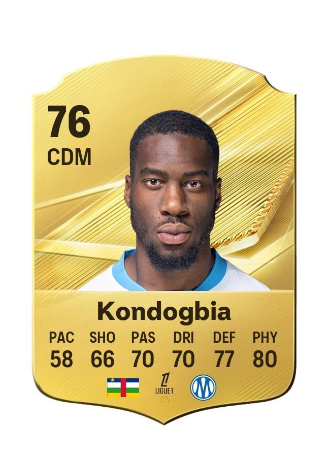 Carta Common di Geoffrey Kondogbia, valutazione 76